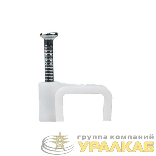 Скоба крепежная квадратная плоская 8мм (уп.50шт) EKF 