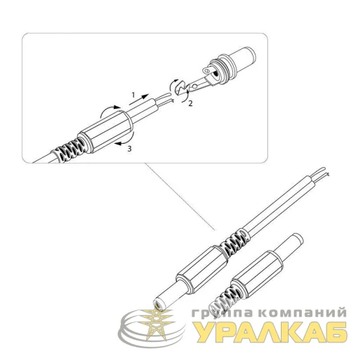 Разъем питания штекер 2.1х5.5х10мм REXANT 