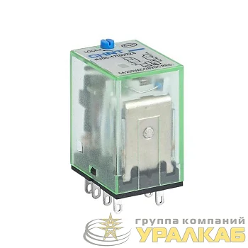 Реле промежуточное с кнопкой тестирования NJDC-17(D)/2Z 2 конт. с инд. LED 10А AC 220В CHINT 651044