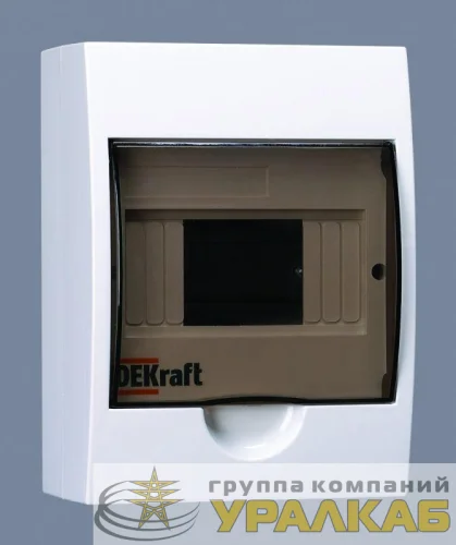 Корпус навесной ЩРН-П-6 20х15х10 6мод. IP41 пластик. DEKraft 