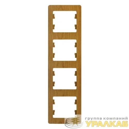 Рамка 4-м Glossa вертикал. дерево дуб SE 