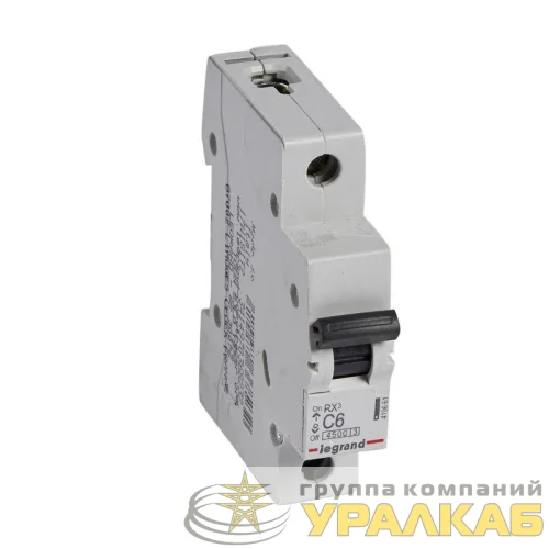 Выключатель автоматический модульный 1п C 6А 4.5кА RX3 Leg 419661 детальная картинка