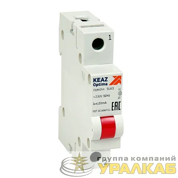 Лампа сигнальная OptiDin SL63 R 24AC/DC УХЛ3 КЭАЗ 