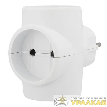 Разветвитель 3-м без заземл. 6-10А 220В Rexant 