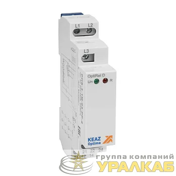 Реле контроля фаз OptiRel D PHS-3-1M-03-PP-2 чередования обрыва фаз 3Ф 2СО КЭАЗ 