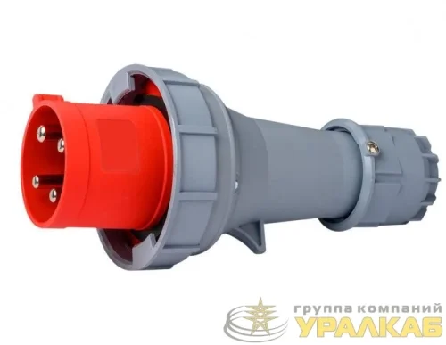Вилка переносная 3Р+РЕ 63А 380В IP67 ВП-103 DEKraft 