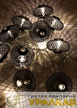 Гирлянда светодиодная "Фонарики" черн. 5х3см 10LED тепл. бел. 1.8+0.3м КОСМОС KOC_GIR-B119 Гирлянда светодиодная "Фонарики" черн. 5х3см 10LED тепл. бел. 1.8+0.3м КОСМОС KOC_GIR-B119