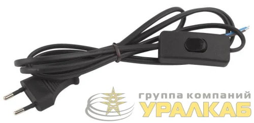 Шнур для бра 1.8м ШВВП 2х0.5 черн. UX-ШВВП-S-1.8m-B ЭРА Б0044072 детальная картинка