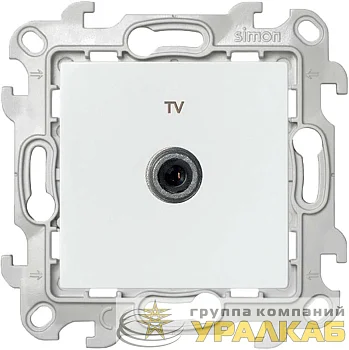 Розетка телевизионная одиночная TV СП Simon 24 IP20 механизм бел. Simon 