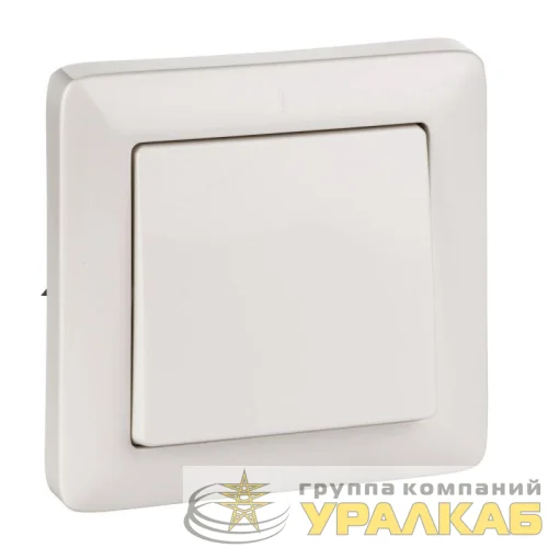 Выключатель 1-кл. СП Хит 6А IP20 250В бел. SE VS16-133-B детальная картинка