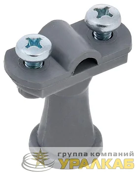 Держатель проводника кругл. 6-10мм H38мм пластик сер. IEK ZDP80-60-1-68-038