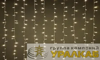 Гирлянда "Занавес" LDCL720-WW-E 720 тепл. Бел. светодиодов 2.4х2м 24 нитей соединяемый до 8шт для помещений SHLights 4690601045294