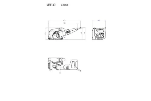 Штроборез MFE 40 1900Вт 40мм кейс Metabo 604040510 детальная картинка