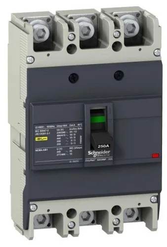 Выключатель автоматический 3п 3т 125А 18кА EZC250F SchE EZC250F3125 детальная картинка