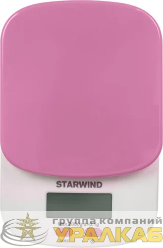 Весы кухонные электронные SSK2157 макс.вес:2кг роз. STARWIND 363712 детальная картинка