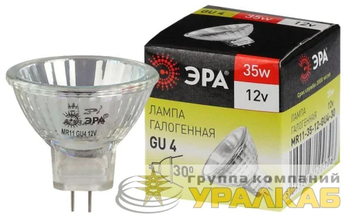 Лампа галогенная GU4-MR11-35W-12V-30Cl ЭРА C0027362 детальная картинка