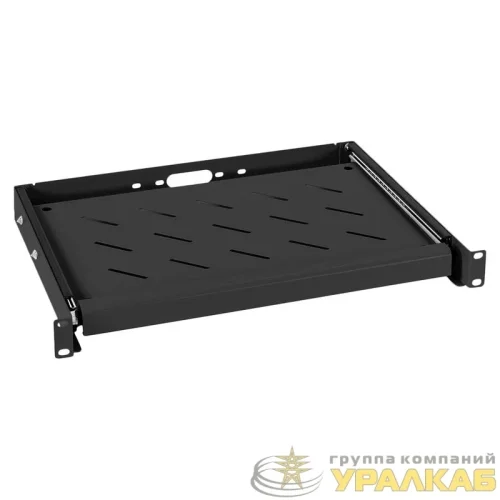 Полка 19дюйм выдвижная для клавиатуры JE10-BK черн. (RAL 9004) Cabeus 