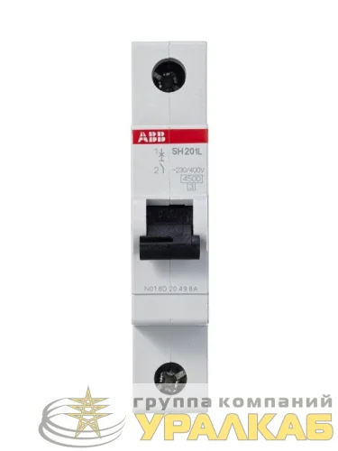 Выключатель автоматический модульный 1п C 10А 4.5кА SH201L C10 ABB 2CDS241001R0104 детальная картинка