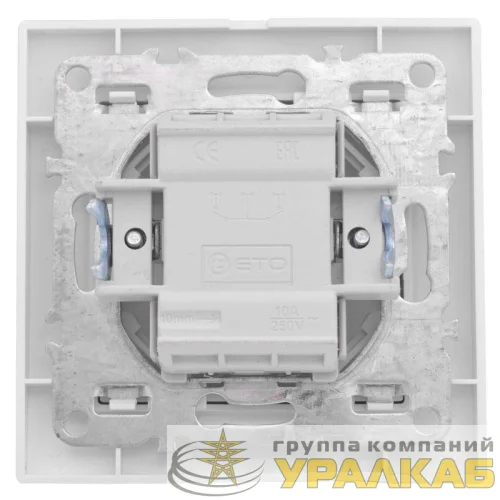 Выключатель 1-кл. СП Минск 10А IP20 бел. Basic EKF ERV10-021-10 детальная картинка