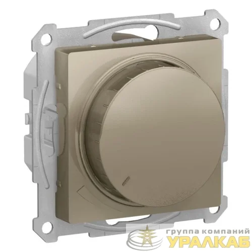 Светорегулятор поворотно-нажимной AtlasDesign 400Вт механизм шампань SE 