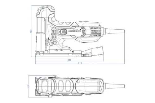 Лобзик STE 100 Quick 710Вт маятн эл-ка кейс Metabo 601100500 детальная картинка