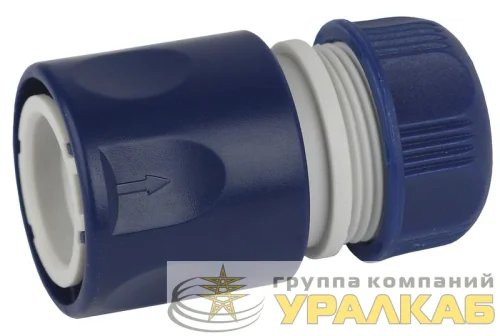 Соединитель-коннектор для шланга 12мм (1/2) пластик (50/200/2400) Green Apple Б0017768 детальная картинка