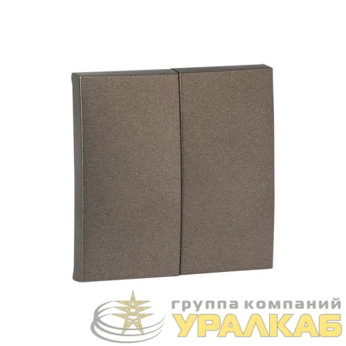 Панель лицевая Валенсия для выключателя 2-кл. 10А графит PROxima EKF ESV10-L-023-60 детальная картинка