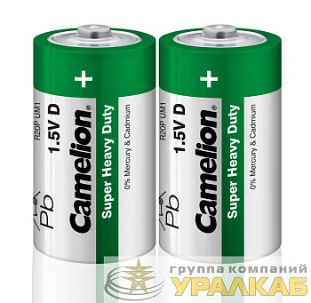Элемент питания солевой D/R20 R20P-SP2G 1.5В SR-2 (уп.2шт) Camelion 1662