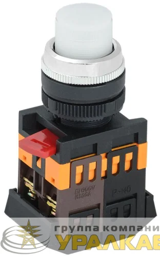 Кнопка ABLFP-22 d22мм 1з+1р 240В неон бел. IEK BBT20-ABLFP-K01 детальная картинка