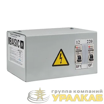 Ящик с понижающим трансформатором ЯТП 0.25 220/12В (2 авт. выкл.) Basic EKF yatp0.25-220/12v-2a