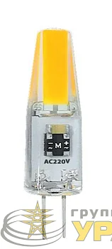 Лампа светодиодная PLED-G4 COB 3Вт капсульная 3000К тепл. бел. G4 240лм 220В JazzWay 2857446