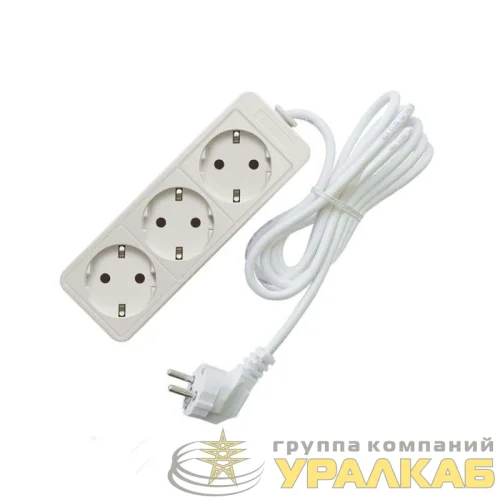 Удлинитель 3х5м с заземл. 10А IP20 2.2кВт ПВС Союз 481S-9305 детальная картинка