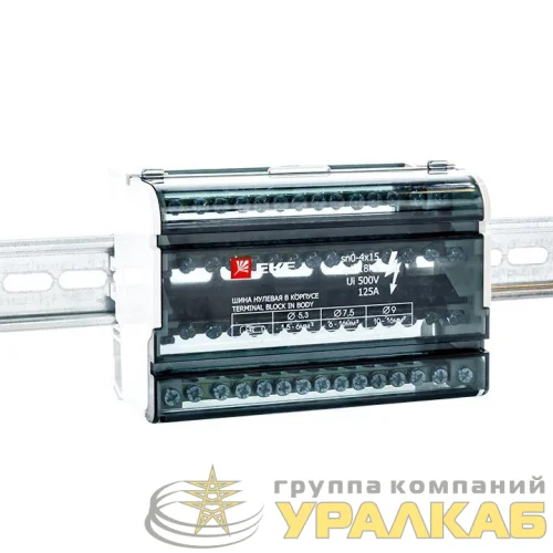 Шина нулевая в корпусе 4х15 EKF sn0-4x15 детальная картинка