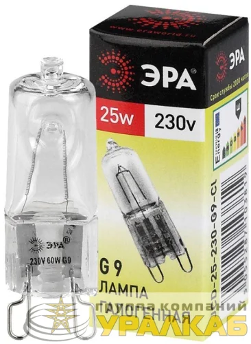 Лампа галогенная G9-JCD-25-230V-Cl 25Вт капсула G9 230В Эра C0027376 детальная картинка