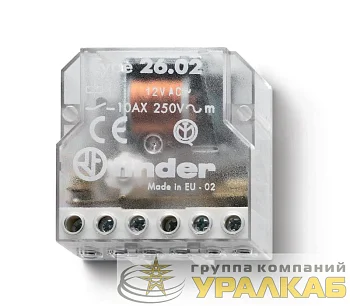 Реле шаговое электромеханич. 2NO 10А 2 состояния AgNi 230В AC монтаж в коробке IP20 FINDER 260282300000