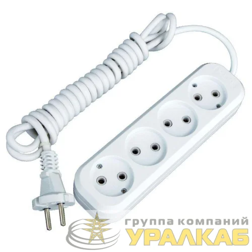 Удлинитель 4х5м без заземл. 10А IP20 Эксперт 2.2кВт ПВС 2х0.75 PROxima EKF 