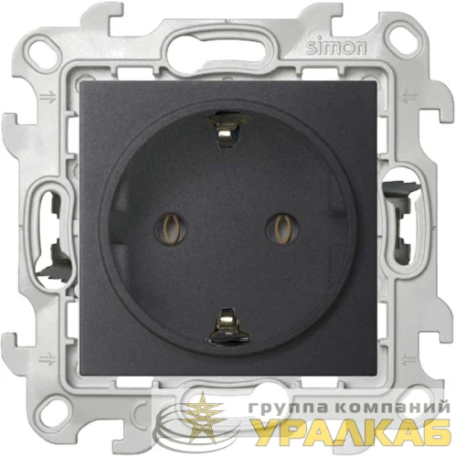 Розетка 1-м СП Simon 24 16А IP20 2P+E Push&Go без защ. шторок механизм графит Simon 2420434-038 детальная картинка Розетка 1-м СП Simon 24 16А IP20 2P+E Push&Go без защ. шторок механизм графит Simon 2420434-038 детальная картинка