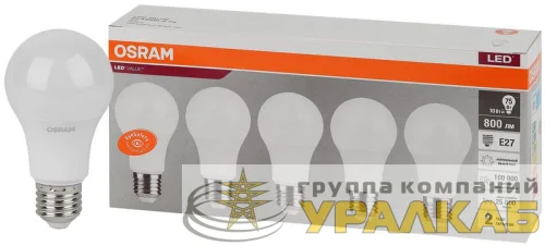 Лампа светодиодная LED Value LVCLA75 10SW/840 грушевидная матовая E27 230В 2х5 RU (уп.5шт) OSRAM 4058075577749 детальная картинка