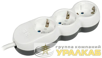 Удлинитель 3х5м с заземл. 16А IP20 Uno У03 2P+PE 250В 3х1.5 IEK WYP53-16-03-05-Z
