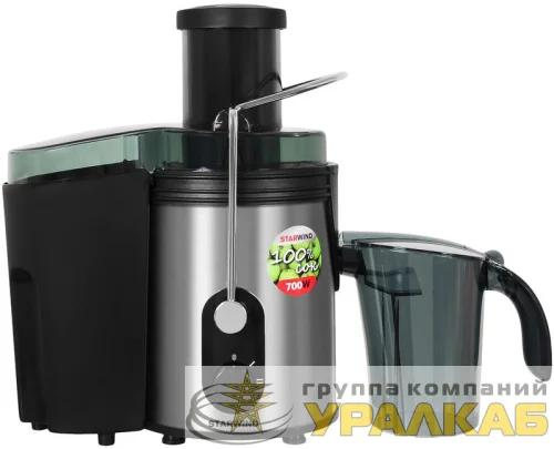 Соковыжималка центробежная SJ 2424 800Вт рез.сок.:500мл. серебр./черн. STARWIND 1492064 детальная картинка