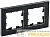 Рамка 2-м BRITE РУ-2-1-БрЧ металл черн. IEK BR-M22-M-K02