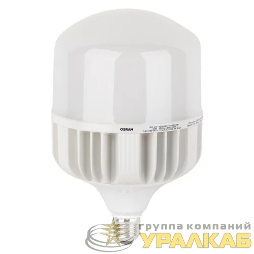 Лампа светодиодная высокомощная LED HW 65Вт T матовая 4000К нейтр. бел. E27 6500лм 140-265В с адаптером E40 угол пучка 200град. PF>/=09 (замена 650Вт) OSRAM 4058075576896 детальная картинка
