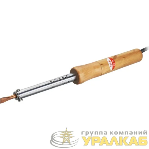 Паяльник 90 221 OSE-Pes06-40W-CP дерево; клин прямой ОНЛАЙТ 90221 детальная картинка