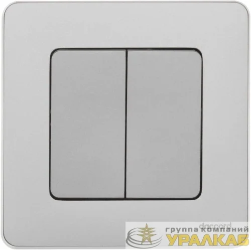 Выключатель 2-кл. Inspiria 10А IP20 250В 10AX механизм алюм. IEK 