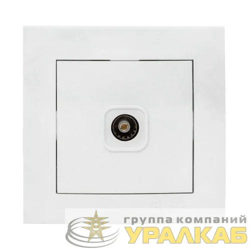 Розетка телевизионная проходная TV 1-м Валенсия 14дБ-240МГц бел. PROxima EKF EWA00-127-10 детальная картинка