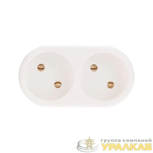 Разветвитель 2-м без заземл. 10А бел. Rexant 11-1074 детальная картинка