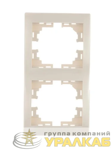 Рамка 2-м Mira вертикал. крем. LEZARD 701-0300-152 детальная картинка