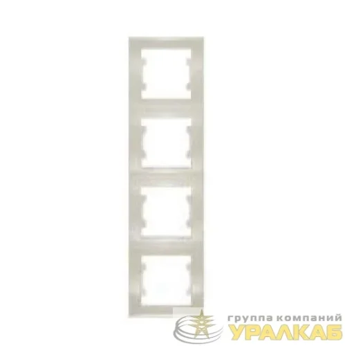 Рамка 4-м Бриллиант верт. сл. кость UNIVersal 7948714 детальная картинка
