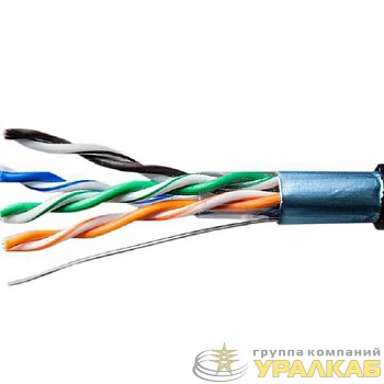 Кабель витая пара F/UTP кат.5E 4х2х24AWG solid Cu PE Outdoor Standard черн. (м) SUPRLAN 01-1028-1