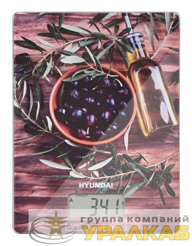 Весы кухонные электронные HYS-KG211 макс.вес 5кг рисунок HYUNDAI 1195237 детальная картинка